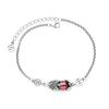 Moda Retro Pulsera de Granate Pixiu para Mujer Estilo Artístico Rojo Sangre de Paloma Pulsera Creativa Personalizada Joyería al por Mayor