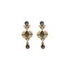 "Vals Húngaro" Estilo Corte Francés Retro Elegante Temperamento Diamantados Florales Moda Elegantes Nobles Pendientes