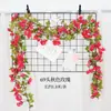 Enredadera de Flores Artificiales de Rosa Zarcillo Colgante de Pared Enroscada Cubierta Decorativa para Tubería de Agua de Aire Acondicionado Sala de Estar Techo Planta de Plástico