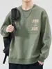Sudadera para hombre para primavera, otoño e invierno 2026, nueva marca de moda, cuello redondo, top casual de manga larga, corte holgado, sudadera versátil para hombre