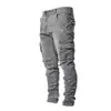 En Stock 2021 Jeans de Hombre de Nuevo Estilo Transfronterizo Europeo y Americano con Bolsillos Laterales, Jeans Ajustados Skinny Nk388