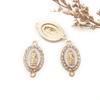 1 Colgante Pequeño 16X20mm Goteo de Aceite Doble Agujero Accesorio para Pulsera Pendiente Creativo DIY Pulsera Collar Colgante para Llave