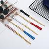 Palillos de Acero Inoxidable 304 Vajilla Chapada en Oro Hogareña Estilo Coreano Set Portátil de Metal Portugués Grado Alimenticio Estilo Nórdico