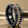 Anillo de Acero Inoxidable Hip-Hop para Hombre Nicho Ins Giratorio Descompresión No se Desvanece Joyería de Acero de Titanio Joyería de Mano Venta al por Mayor