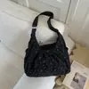Bolsas 2025 Nuevo Estilo Coreano Cuadros Cordón Plisado Bolsa Nube Mochila de Gran Capacidad Bolso de Hombro Bolso Cruzado Bolso de Mujer