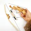 Arco e flecha de madeira de bambu tiro ao ar livre Zhuge cabelo contínuo besta brinquedo antigo modelo de arma não destrutiva arco e flecha