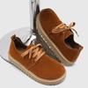 Moda Tendência Outono Sapatos de Cano Baixo com Solado Grosso Estilo Retrô Street Birkenstock de Cobertura Total Sapatos Casuais Masculinos Pequenos de Couro Tamanho Grande