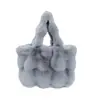 Bolsas de Pelúcia Transfronteiriças Moda Outono e Inverno 2025 Novas Bolsas de Mão Versáteis Tote Grande Capacidade Bolsa de Ombro para o Dia a Dia para Mulheres