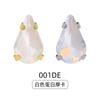 Punto de Venta Caliente Transfronterizo Punta de Gota de Agua Garra de Cuatro Puntas Diamante Proteína Mocha Bolso Collar Accesorios de Ropa con Agujeros Diamantes de Vidrio Cosidos a Mano