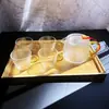 Mini Tetera de Vidrio Estilo Retro Pequeña Resistente a Altas Temperaturas con Filtro Infusor de Té Transparente Juego de Tetera Kung Fu