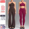 Conjunto de Fitness a Rayas de Bloques de Color Transfronterizo Chaleco Deportivo para Correr al Aire Libre Conjunto de Top Casual para Yoga Pilates