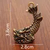 Latão Longsheng Jiuzi Pingente Sólido Antigo Yazi Ornamento Decorativo de Mesa Gourmet Guidão Brinquedo Artesanato de Latão