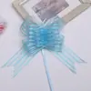 Nuevo Modelo 50 # Tela de Nieve Grande con Lunares Flor de Cinco Líneas Atada a Mano Decoración para Empaque de Flores y Coche de Boda Lazo de Decoración.