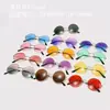 Gafas de Sol Redondas Retro Color Océano Color Caramelo Metálicas de Moda Harajuku para Hombres y Mujeres Gafas Coloridas Transfronterizo