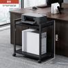 Armário de armazenamento para impressora pequeno apartamento prateleira de mesa de escritório estante de armazenamento móvel de piso suporte para gabinete de computador