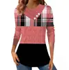 Transfronterizo Europeo y Americano 2023 Amazon Aliexpress Nuevo Tipo de Cuello con Botón Estampado Digital Variado Camisetas para Mujer