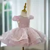 Día del Niño Vestido para Niñas Disfraz de Presentación Cumpleaños Infantil Vestido de Princesa Vestido de Verano Vestido de Dama de Honor