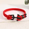 Pulsera de Cuerda Ajustable Tejida a Mano Estilo Milán con Ancla Nueva de Acero Inoxidable Transfronteriza Europea y Americana Pulsera de Cuerda para Mano Ajustable Pulsera de Joyería para Hombres y Mujeres