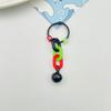 Chaveiro de cor criativa pingente chaveiro bolsa decoração diy acessórios livro de pintura anel cartão anel chaveiro