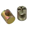 Tuerca Martillo de Zinc de Color en Forma de Cruz con Agujero Horizontal, Tuerca Martillo Cilíndrica, Conector de Muebles Bicolor en Forma de Cruz, Tuerca de Forma Especial