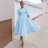 Vestido de Festa Estilo Comércio Exterior 2026 Novo Manga Lanterna Amazon Sexy Fluido Manga Curta Transparente
