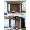 Gazebo Externo Liga de Alumínio Villa Pátio Moderno Sala de Chá Pátio Pequeno Pavilhão de Lazer Jardim À Prova de Vento À Prova de Chuva Pavilhão de Quatro Cantos