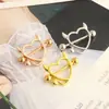 E-commerce Transfronteiriço Venda Direta da Fábrica Moda Europeia e Americana Aço Inoxidável Amor Chifre Monstro Piercing Joias Anel de Mamilo