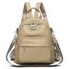 Bolso de cuero transfronterizo DENK para mujer, venta al por mayor, nueva mochila de cuero de capa superior informal de moda 2024, mochila estilo universitario