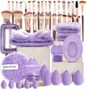 Set de 40 Piezas de Herramientas de Belleza Esponja de Maquillaje Esfera Limpiadora Facial Set de Brochas de Maquillaje Xiyin Te Transfronterizo