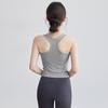 Ropa de Yoga Nueva para Mujer, Chaleco Deportivo con Copa Fija, Sujetador Deportivo a Prueba de Golpes para Correr, Top de Fitness para Entrenamiento de Pilates