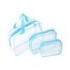 Suministro transfronterizo bolsa de aseo visual transparente bolsa de almacenamiento de cosméticos bolsa de embalaje de regalo juego de tres piezas se puede imprimir LOGOTIPO
