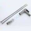 Grifo para lavabo 304 color gris plomo, de doble control para agua fría y caliente, para lavabos de baño domésticos, estilo llave inglesa