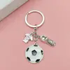 Llavero Colgante de Aleación de Fútbol Más Vendido Transfronterizo Souvenir del Mundial Deportivo Decoración para Llavero de Coche y Bolsa