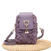 Bolso para Teléfono Móvil con Flor de Rosa de Moda 2026 con Solapa de Borla de Perla, Bolso Cruzado Casual de Hombro Más Vendido para Mujeres