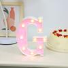 Luz de LED rosa para letras, decoração de cena, aniversário, luz de porta-malas, decoração de dia dos namorados, layout de letras