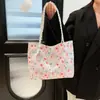 Bolso de playa de gran capacidad, moderno, estilo coreano, con estampado de rayas, artístico, fresco, 2026