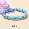 Pulseira para Jogador de Bridge Cristal Clássico Quartzo Rosa Pulseira de Pedra Bruta Olho de Tigre Verde Moda Personalizada Obsidiana Lápis Lazúli Joias Atacado