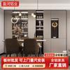 Mueble aparador de aleación de aluminio de gran capacidad, simple y moderno para el hogar, armario alto multi-funcional integrado para almacenamiento y organización, fábrica personalizada