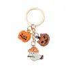 Colgantes de llavero de Halloween transfronterizos europeos y americanos fantasma calavera calabaza parca aleación bolsa de aceite goteo accesorios al por mayor