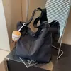 Bolsa Grande de Lona para Mujer 2025 Nueva Moda Bolsa de Tela Bolso de Hombro Bolso Tote de Gran Capacidad para Clase y Viajes Diarios Bolso Cruzado