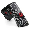 Funda para Putter de Golf, Funda para Cabeza de Eje Recto, Tapa para Cabeza de Putter, Exquisita Tapa Bordada Personalizada para Palo, Estilo Velcro Negro