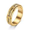 Anillo de arena de perlas giratorio nuevo 2024 anillo de acero inoxidable para hombre mantener anillo inspirador al por mayor