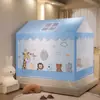 Mosquiteiro Antiqueda Infantil Classe A Mosquiteiro de Cama de Assento Doméstico Zíper de Três Portas Proteção Solar Vento Princesa Bebê Cortina de Cama Inferior