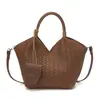 Bolsa de Mano Gran Capacidad para Mujer, para Viajes Diarios, Textura Tejida, Estilo Coreano, Bolso de Mano de Nicho, Sensación de Alta Gama, Bolso Cruzado para Mujer, Transfronterizo