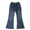 Pantalones acampanados para niña, nueva colección primavera/otoño 2026, pantalones vaqueros elásticos de corte ajustado para niñas mayores, pantalones acampanados de otoño con un ligero ensanchamiento