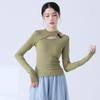 Traje de Práctica de Manga Larga Estilo Chino Mejorado con Cuello Medio Alto Danza Clásica Ropa de Entrenamiento de Danza China Top Diario para Estudiantes de Danza para Exámenes de Arte