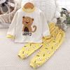 2026 Nuevo Conjunto de Ropa Interior de Algodón Puro para Niños Primavera y Otoño, Ropa de Casa para Niños Tops y Pantalones de Otoño, Conjunto de Pijama de Dos Piezas para Niñas