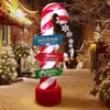 Bastonete de Doce Vermelho de Natal Personalizado LED Poliéster Luminoso Modelo Inflável Ornamentos Externos de Feriado Brinquedos para Crianças