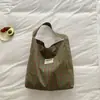 Bolsa de Lona de Grande Capacidade de Shuai Mi, Bolsa de Mão de Verão Estilo Preguiçoso, Bolsa de Ombro Xadrez de Lã para o Dia a Dia, Bolsa Tote Ins