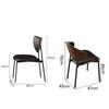 Silla de Comedor Hogar Estilo Mid-Century Silla con Respaldo 2025 Nuevo Francés de Alta Gama Mesa y Silla de Comedor Madera Maciza Silla Italiana Eames